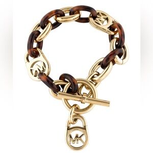 Michael Kors Tortoise Shell MK Link Bracelet
